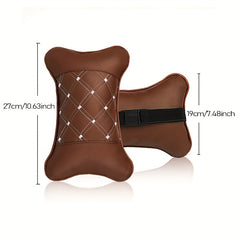 Car Seat Neck Protection Pillow Faux Leather Headrests
