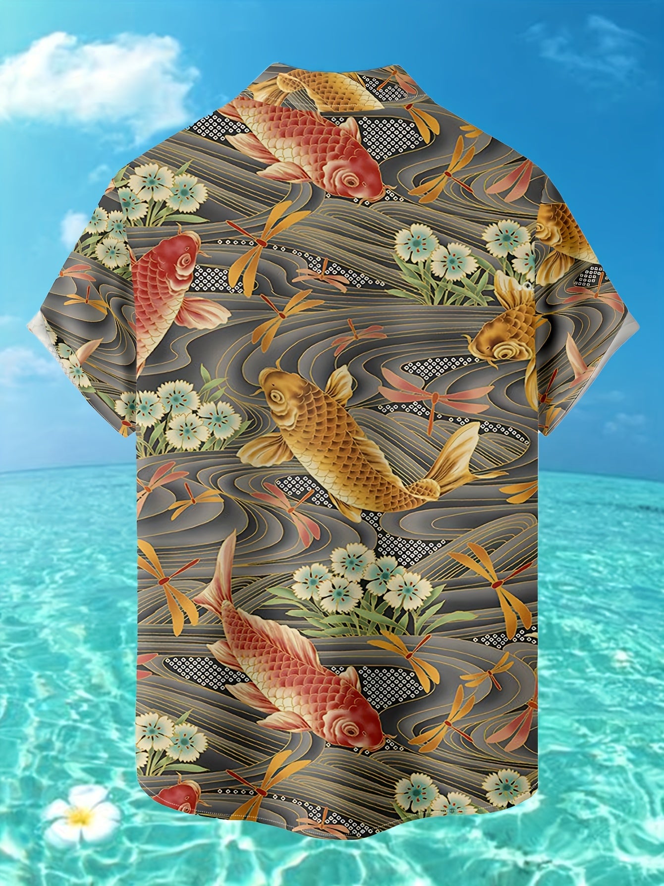 Goldfish Pattern Men's Short Sleeve Shirt