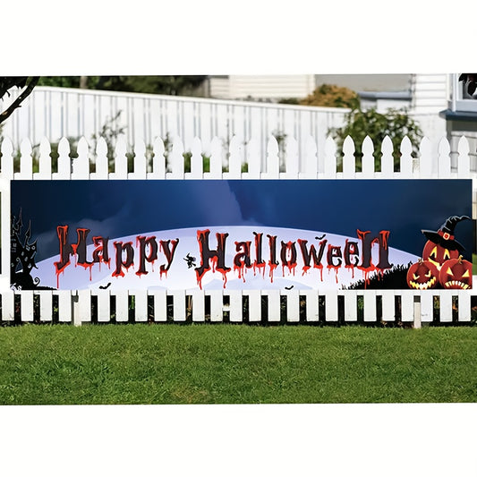 Halloween Banner Pumpkin Outdoor Flag Courtyard Sign Decoration