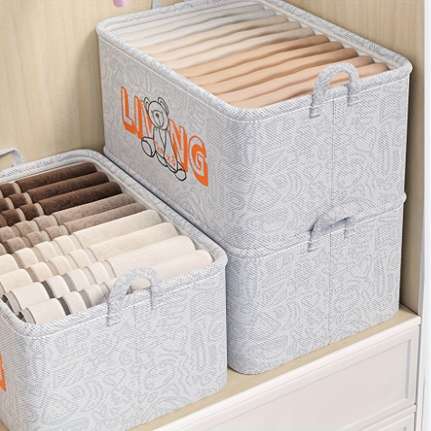 Large Clothes Storage Bin Foldable Organizer Bag with Handle