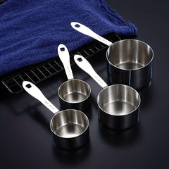 4pcs Metal Measuring Spoon Set Stainless Steel for Dry & Liquid Ingredients