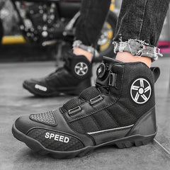 Men's Vintage High Top Motorcycle Riding Boots Non Slip Durable Shoes