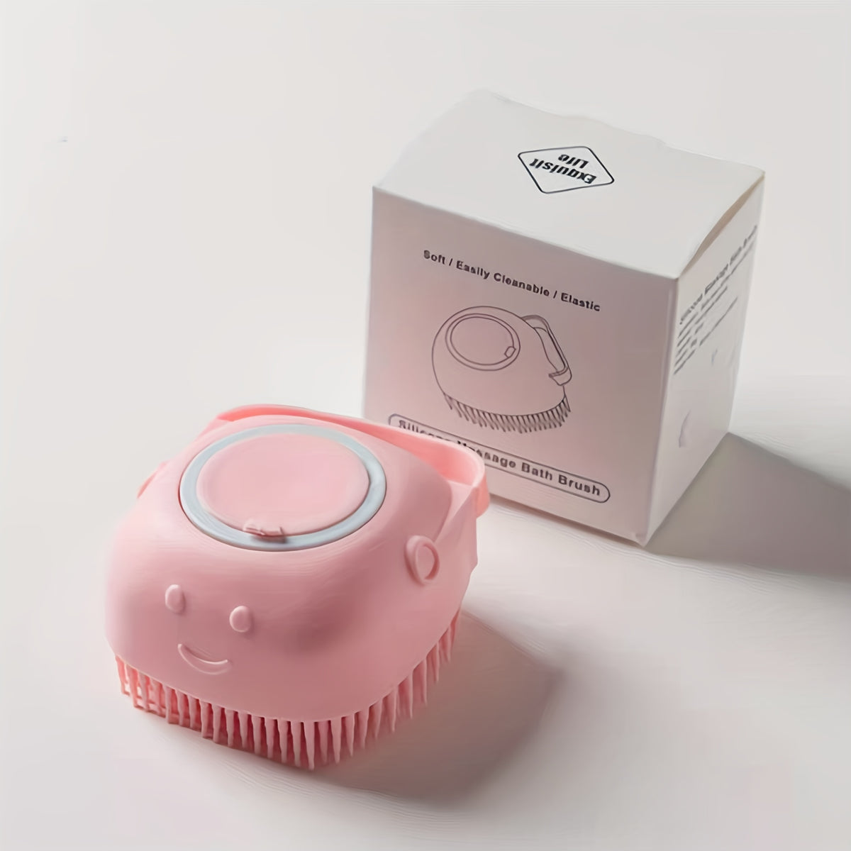 Pet Shampoo Brush with Shampoo Storage for Dog Cleaning