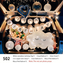 Car Trunk Surprise Birthday Proposal Decoration Set