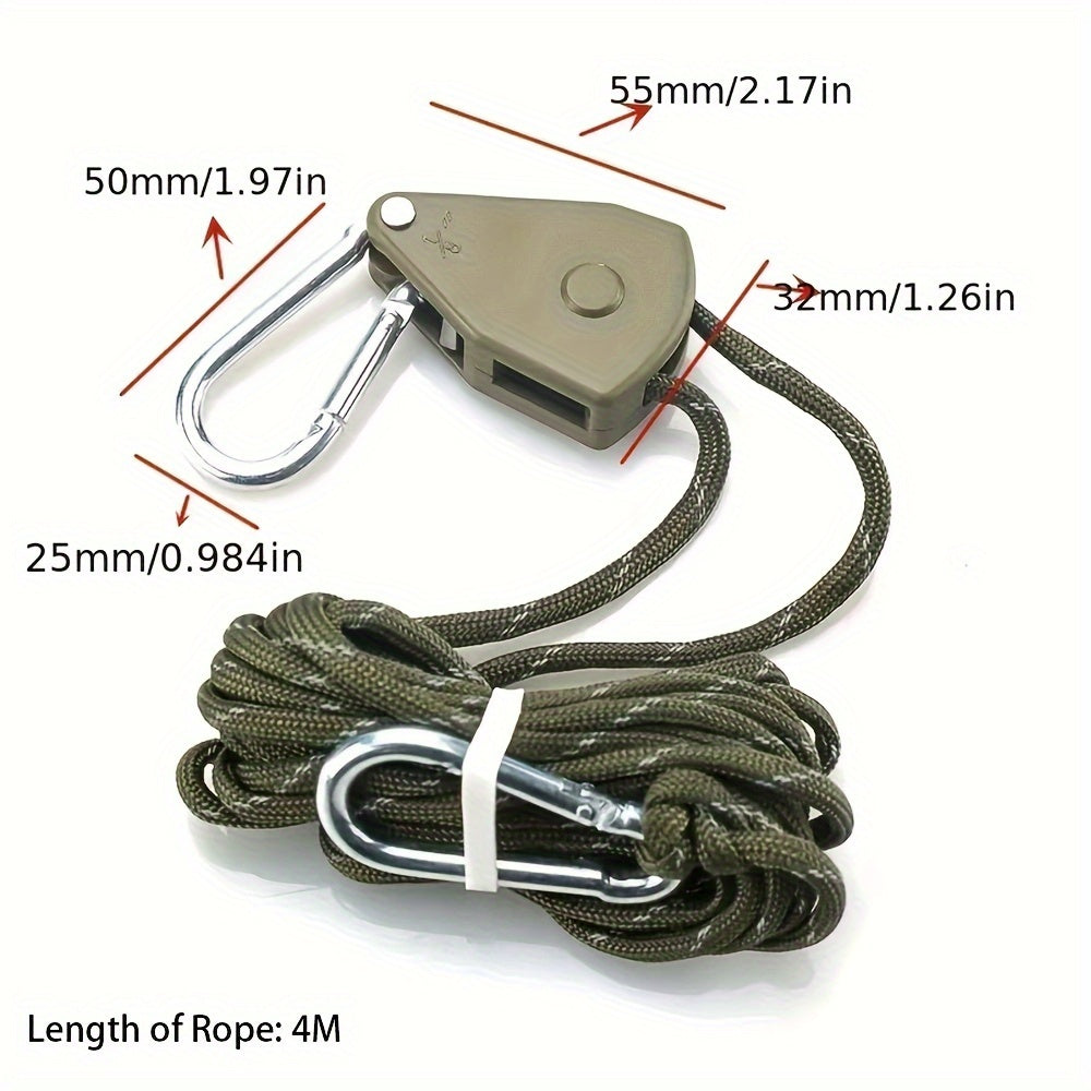 Adjustable Windproof Rope w/ Fixed Buckle for Hiking & Camping