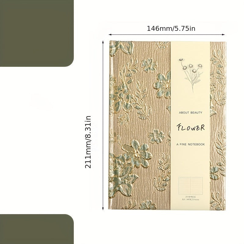 Embossed Fabric Covered Notebook with Textured Finish