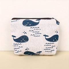 Children's Coin Purse Girls Mini Bag Zipper Key Bag Retro Canvas Small Purse