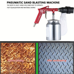 Pneumatic Rust Removal Sand Spray Gun w/ Sand Recycling Bag