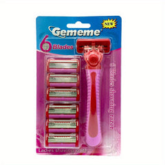 6-Layer Stainless Steel Razor for Men with Safety Blade