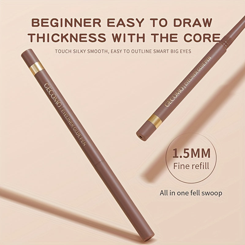 Smudge-Proof Brown Eyeliner Glue Pen Fine Tip