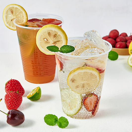 50 Pcs 3 Oz Transparent Plastic Cups for Hot and Cold Drinks - Eco-Friendly