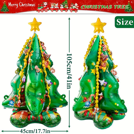 Self Standing 4D Christmas Tree Balloon 104cm - Party Decoration
