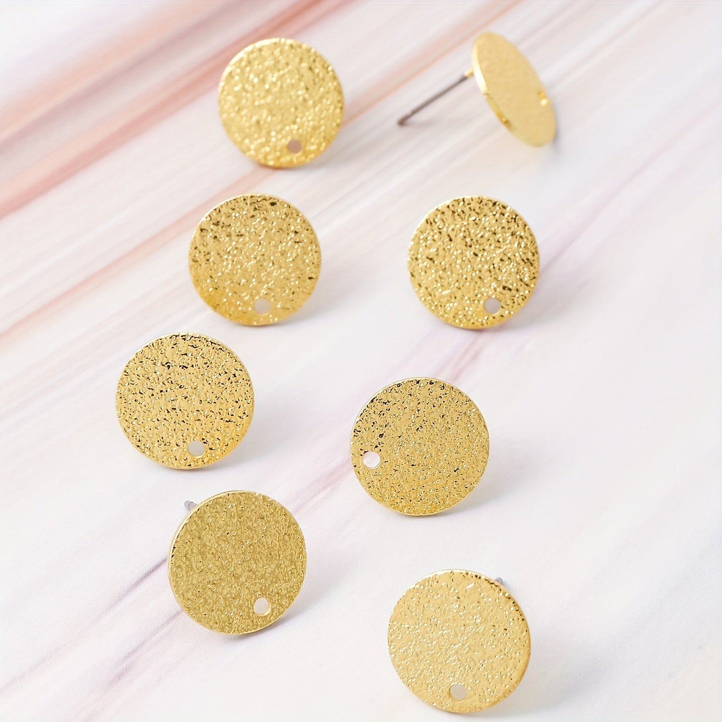 10pcs Geometric Earring Pin Base for DIY Jewelry Making