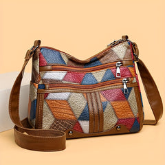 Geometric Pattern Crossbody Bag Lightweight Adjustable Strap