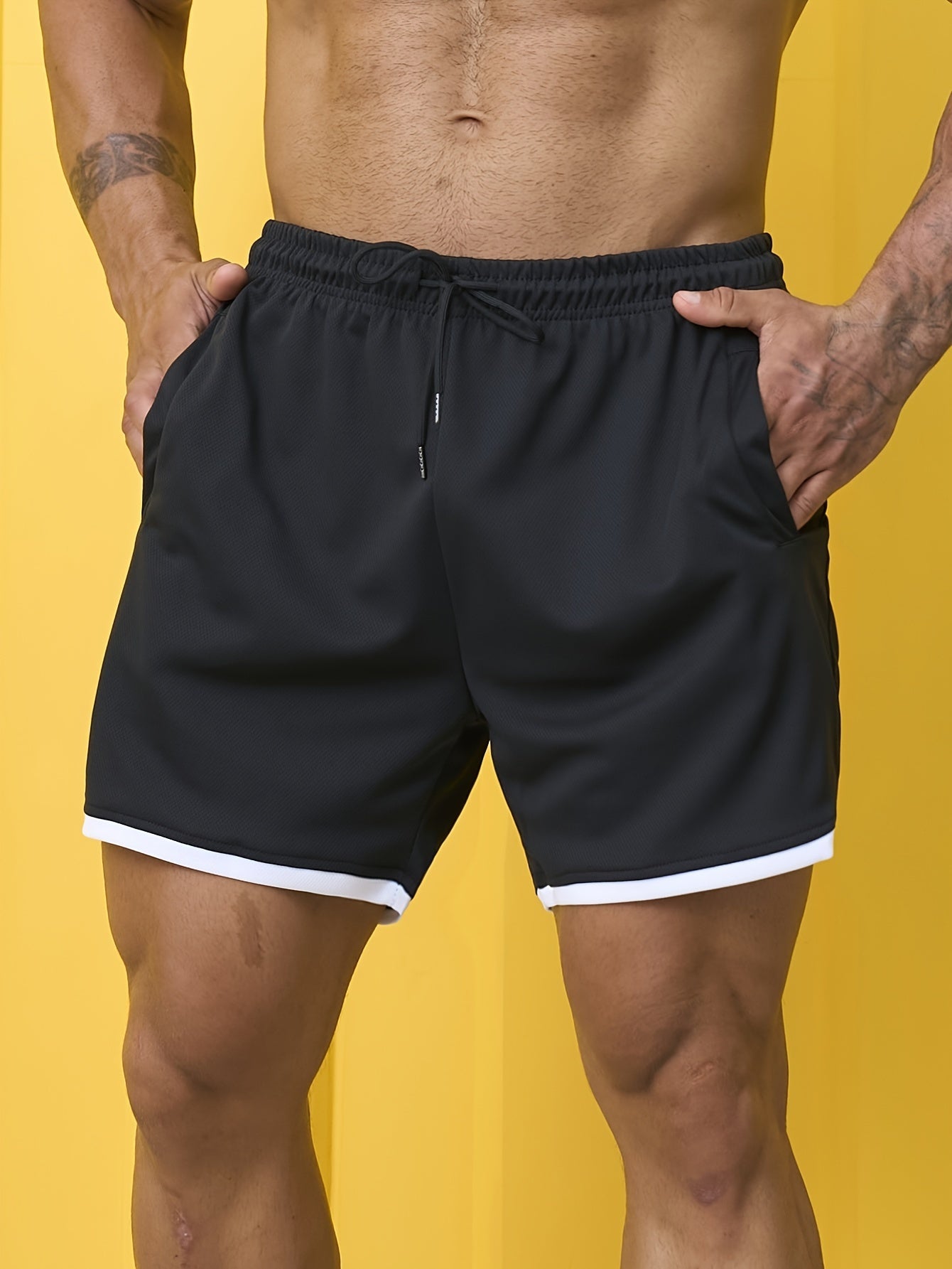 Quick Drying Drawstring Men's Sports Shorts for Summer Gym