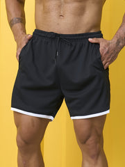 Quick Drying Drawstring Men's Sports Shorts for Summer Gym
