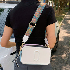 Vintage Square Crossbody Bag with Embossed Pattern