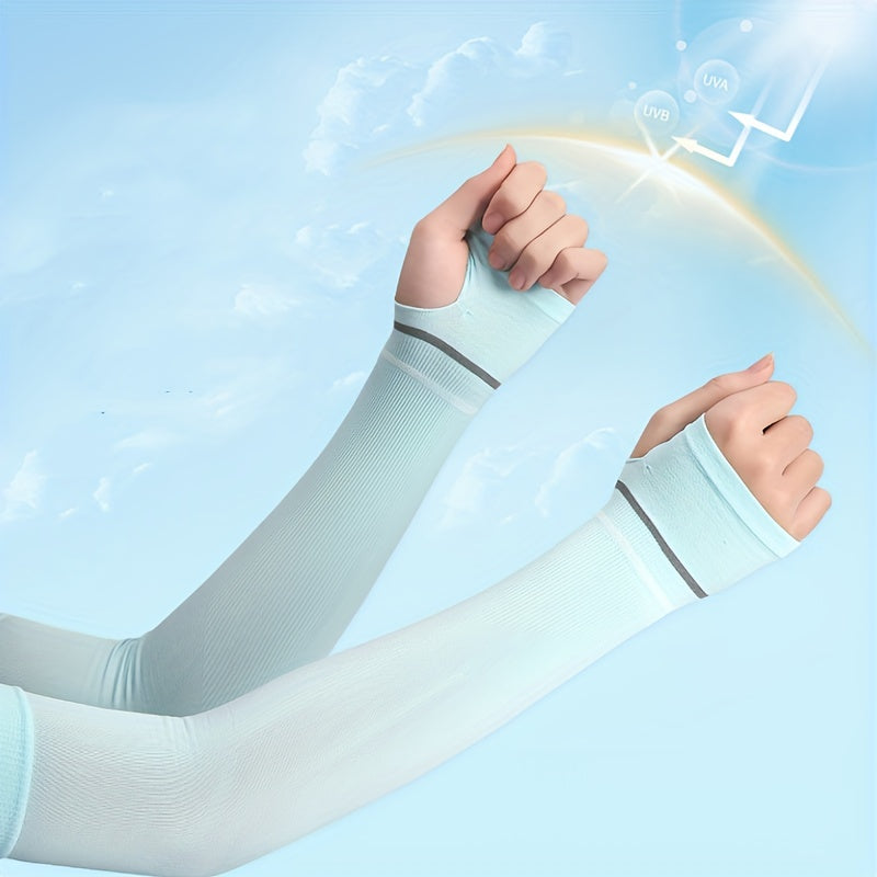 Summer Cycling Ice Sleeves Fingerless Gloves UV Protection