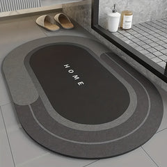 1pc English Letter Pattern Area Rug Retro Bath Mat