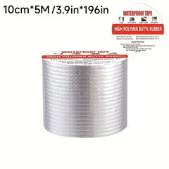 Waterproof Aluminum Foil Butyl Tape High Temp Resistant Sealing Self Adhesive