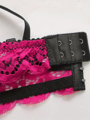 Lace Push Up Bra Scallop Trim Comfy & Breathable Women's Lingerie