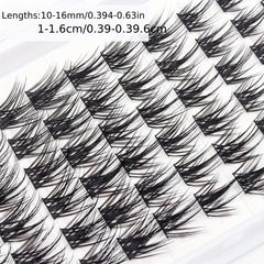 DIY Cluster Eyelashes C Curling 10mm 16mm Natural Cluster False Lashes