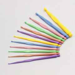 12pcs Colorful Ergonomic Crochet Hooks Set 2.0-10.0 Mm DIY Yarn Craft