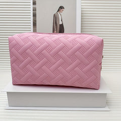 Women's Minimalist Makeup Pouch Zipper Portable Cosmetic Bag