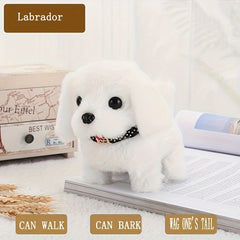 Plush Puppy Dog Electronic Toy Walking Barking Tail Wagging