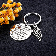 Dog Memorial Keychain Remembrance Gift Bereavement Pet Loss Puppy Sympathy
