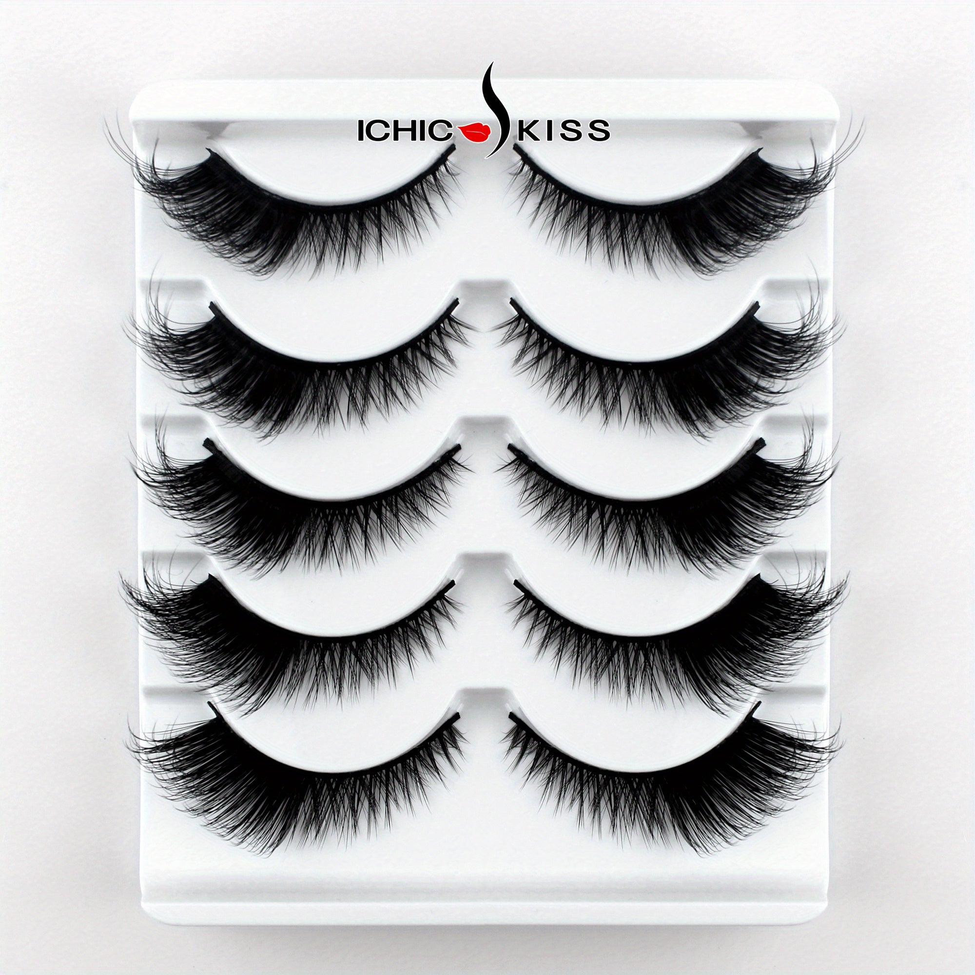 5 Pairs Faux Mink Fox Eye Cat Eye Lashes