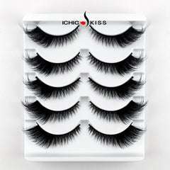 5 Pairs Faux Mink Fox Eye Cat Eye Lashes