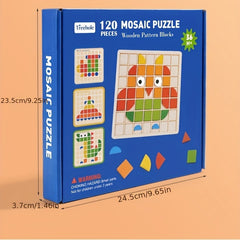 Montessori 3D Mosaic Puzzles Building Blocks Educational Toys