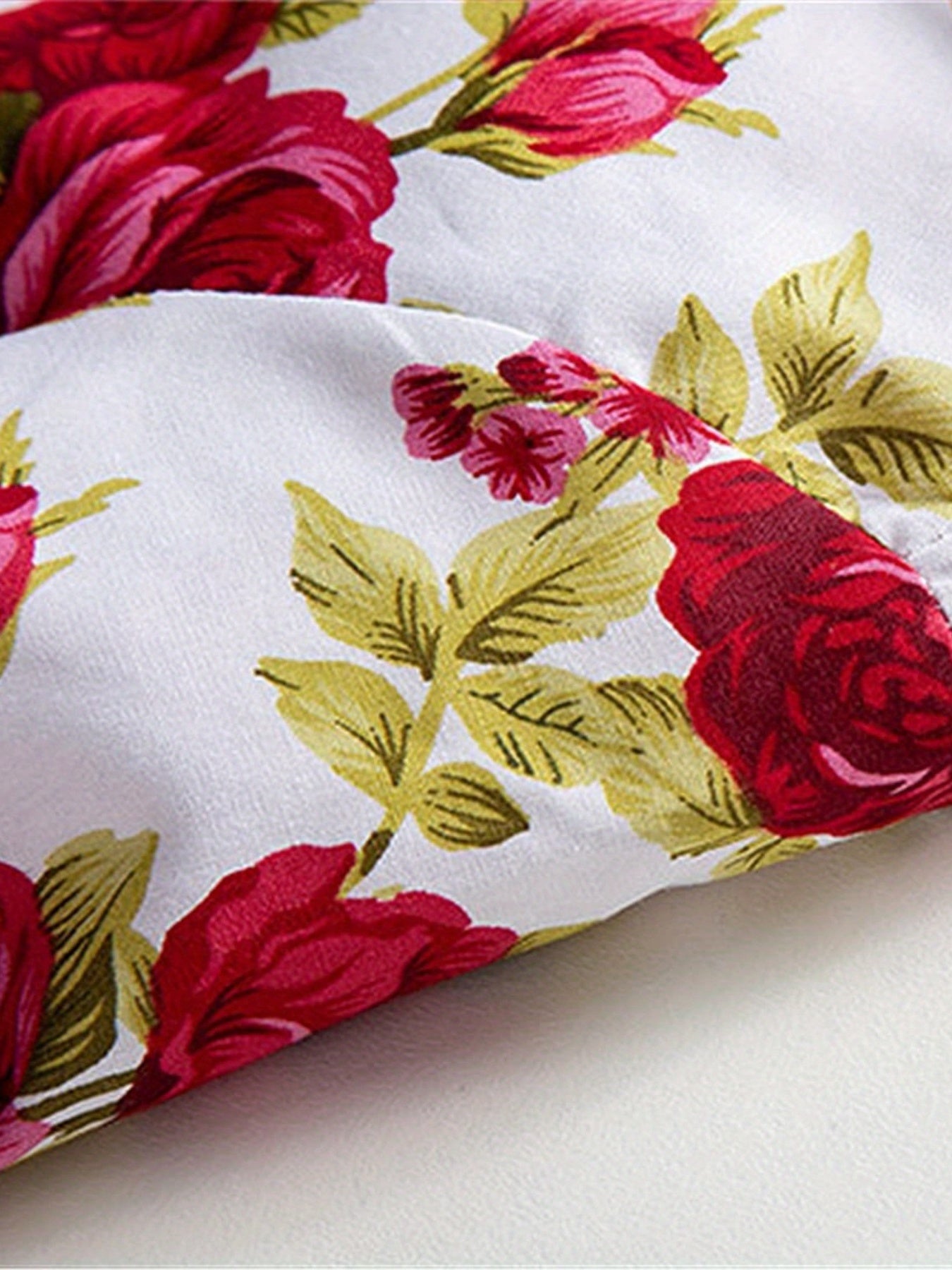 Blooming Flower Print Boys Top Short Sleeve Lapel Shirt for Summer