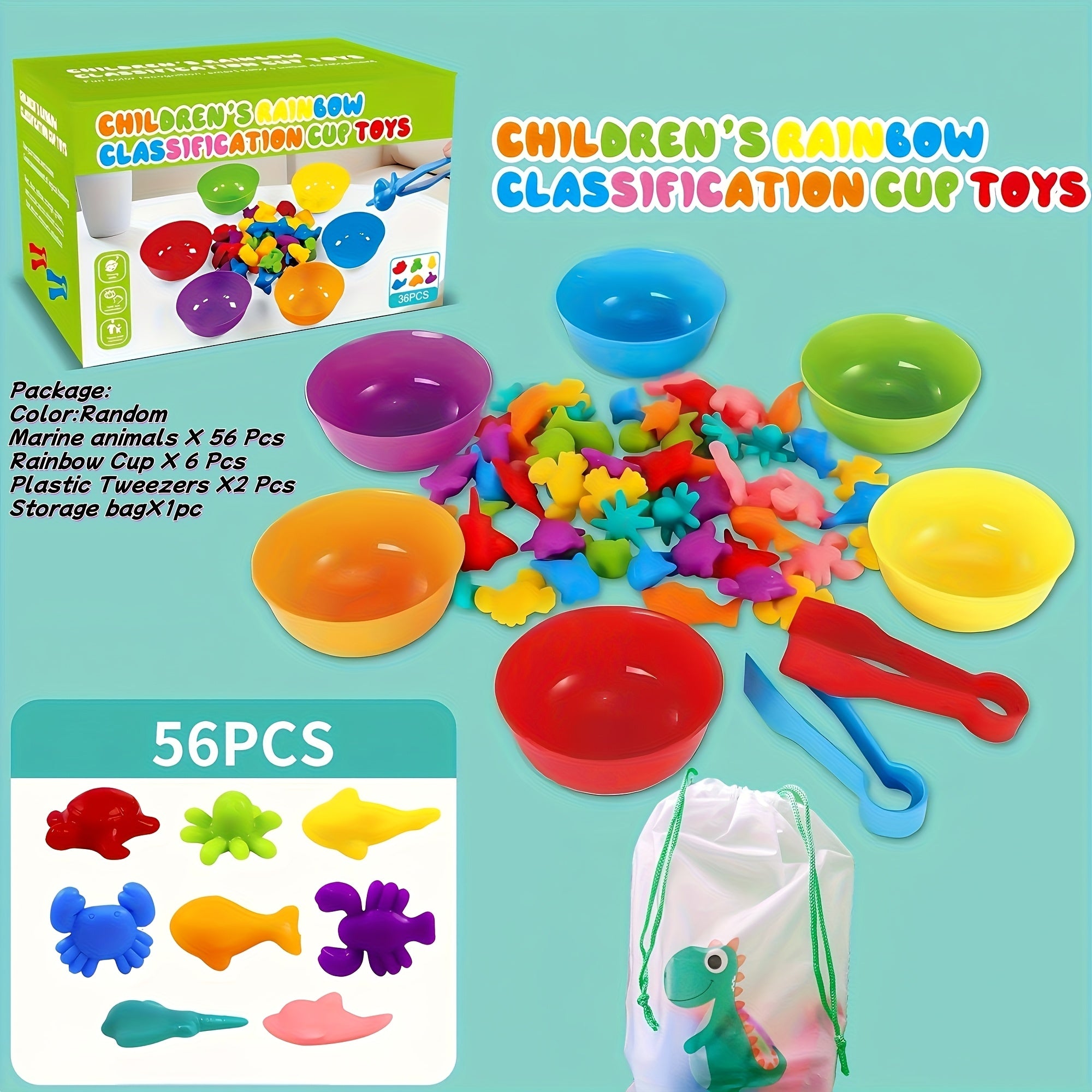 Ocean Animal Matching & Sorting Toy Set for Toddlers