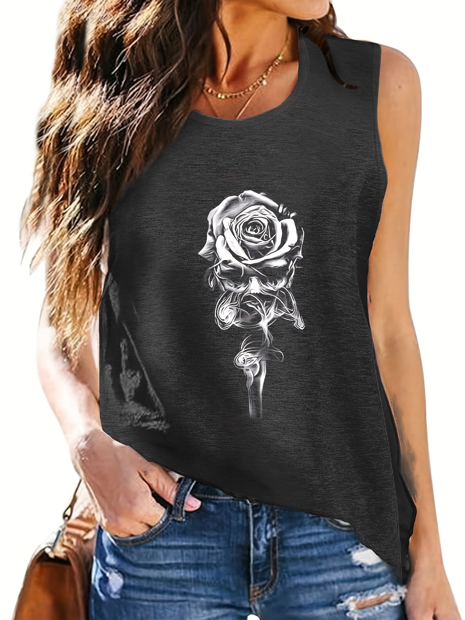 Floral Print Tank Top Sleeveless Summer Tank