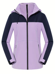3-In-1 Waterproof Zipper Pocket Women's Outdoor Sports Jacket
