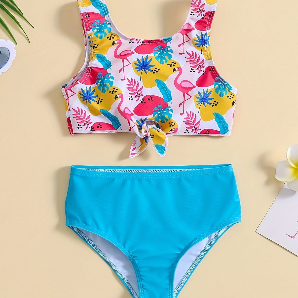 Toddler Girls Flamingo Top Briefs Set Summer Clothes Gift