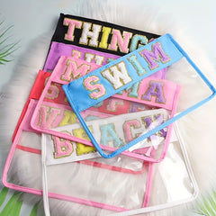 Waterproof PVC Zipper Toiletry Bag Transparent Makeup Organizer