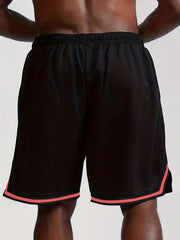 Quick Dry Men's Elastic Waist Drawstring Shorts for Summer Gym