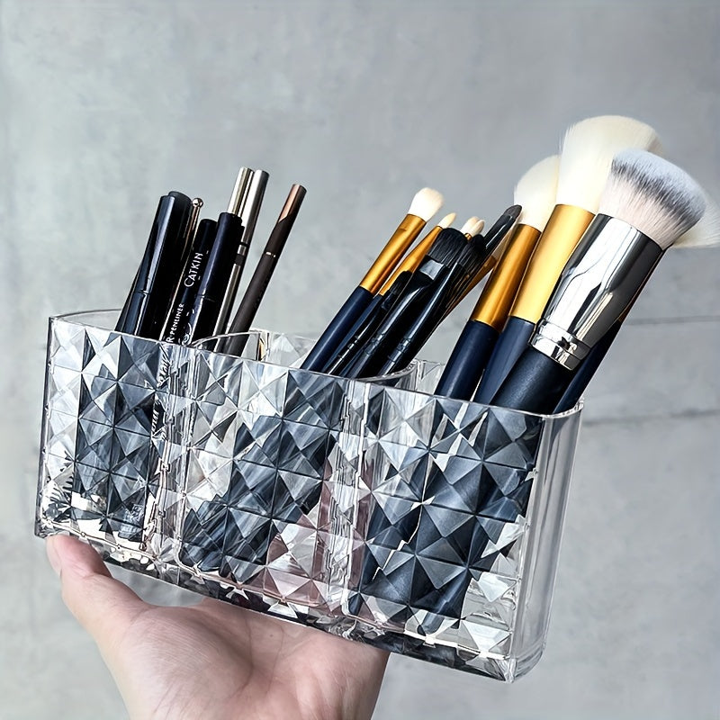 Diamond Pattern Desktop Makeup Storage Container