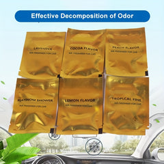 10pcs Car Air Freshener Tablets 5 Scents Lavender Lemon Ocean Peach Cologne