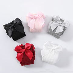 Baby Girls Knee High Socks Bow Ruffled Stockings Newborn Infant Toddlers
