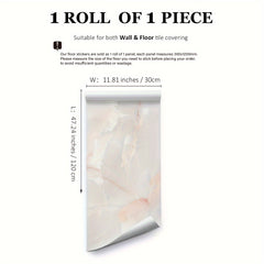 Marble Pattern Waterproof Floor Stickers Non-slip Tile Stickers