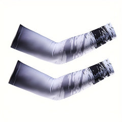 Unisex Tie Dye Print Sunproof Ice Sleeves UV Protection Sports Elastic Sleeves