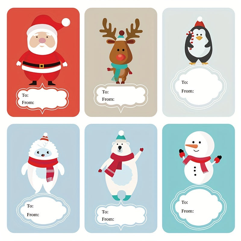 250pcs Festive Snowman Stickers for Christmas Decor