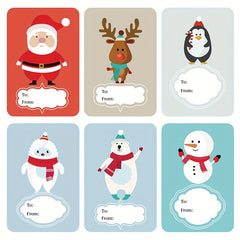 250pcs Festive Snowman Stickers for Christmas Decor