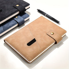 3pcs Set A5 Lined Faux Leather Journal & Pens Unisex Personalized Hardcover
