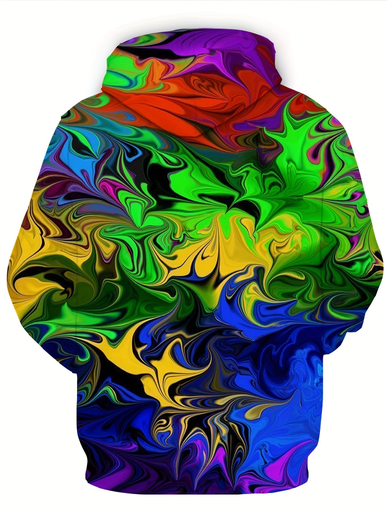 Colorful Flame 3d Print Hoodies For Men Graphic Hoodie With Kangaroo Pocket