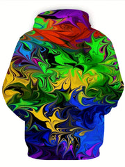 Colorful Flame 3d Print Hoodies For Men Graphic Hoodie With Kangaroo Pocket